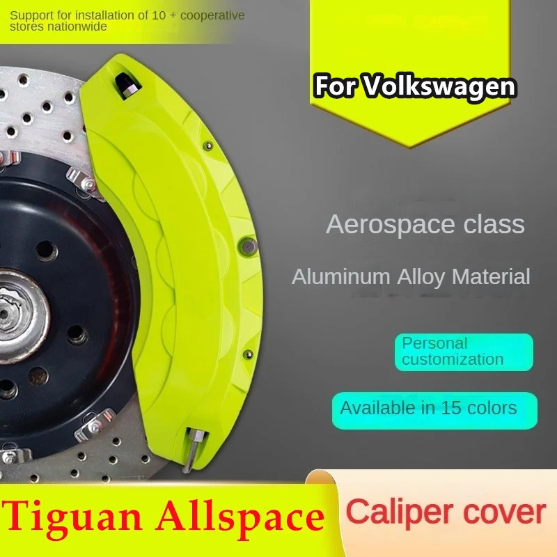 For Volkswagen VW Tiguan Allspace Car Brake Caliper Cover Front Rear 3D Aluminum Metal Kit