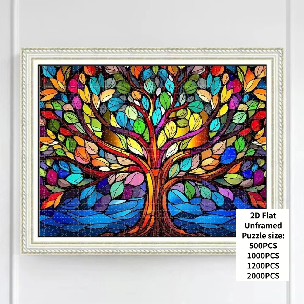 Large Size Jigsaw Puzzle 500/1000/1200/2000 Pcs Abstract Tree Jigsaw Puzzles for Adults Stress Relief Toys Gift Home Decor