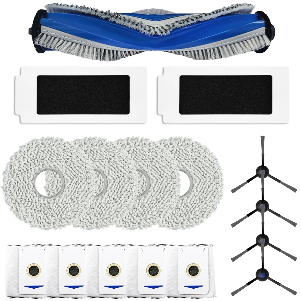 

22216/25pcsMainSide Brush Filter Mop Cloths Dust Bag For Deebot T30 PRO/T30 Max/T30 Vacuum Cleaner Replacement Parts