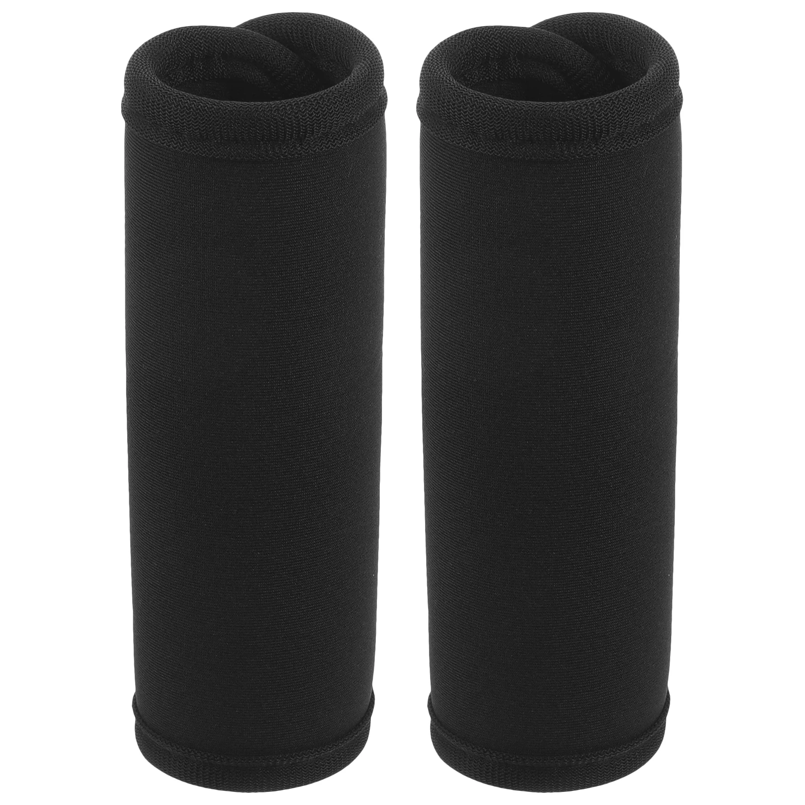 

2 Pcs Suitcase Luggage Handle Cover Wrap Armrest Stroller Neoprene Black Accesories