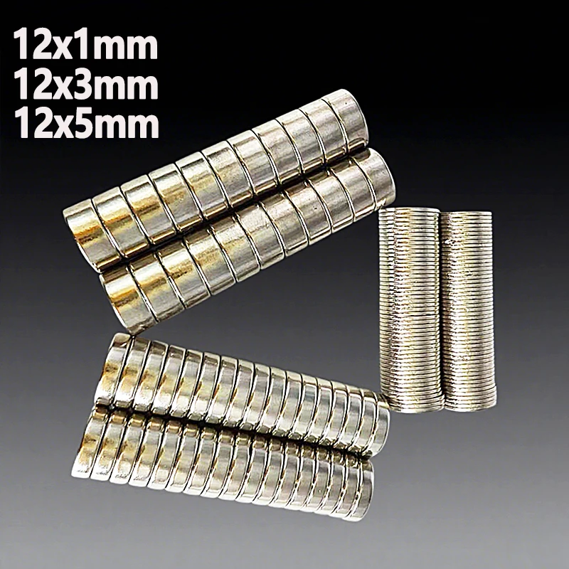12x1 12x3 12x5mm Magnet N35 NdfeB Permanent Magnetic Imanes 12x2 12x4mm Accessory 5-100pcs Round Shape Neodymium Magnet