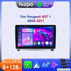 Hizpo 2 DIN Android Car Stereo For Peugeot 407 cc SW 407CC 2004 2011 Auto Radio GPS Multimedia Video Player Audio Head Unit Scre