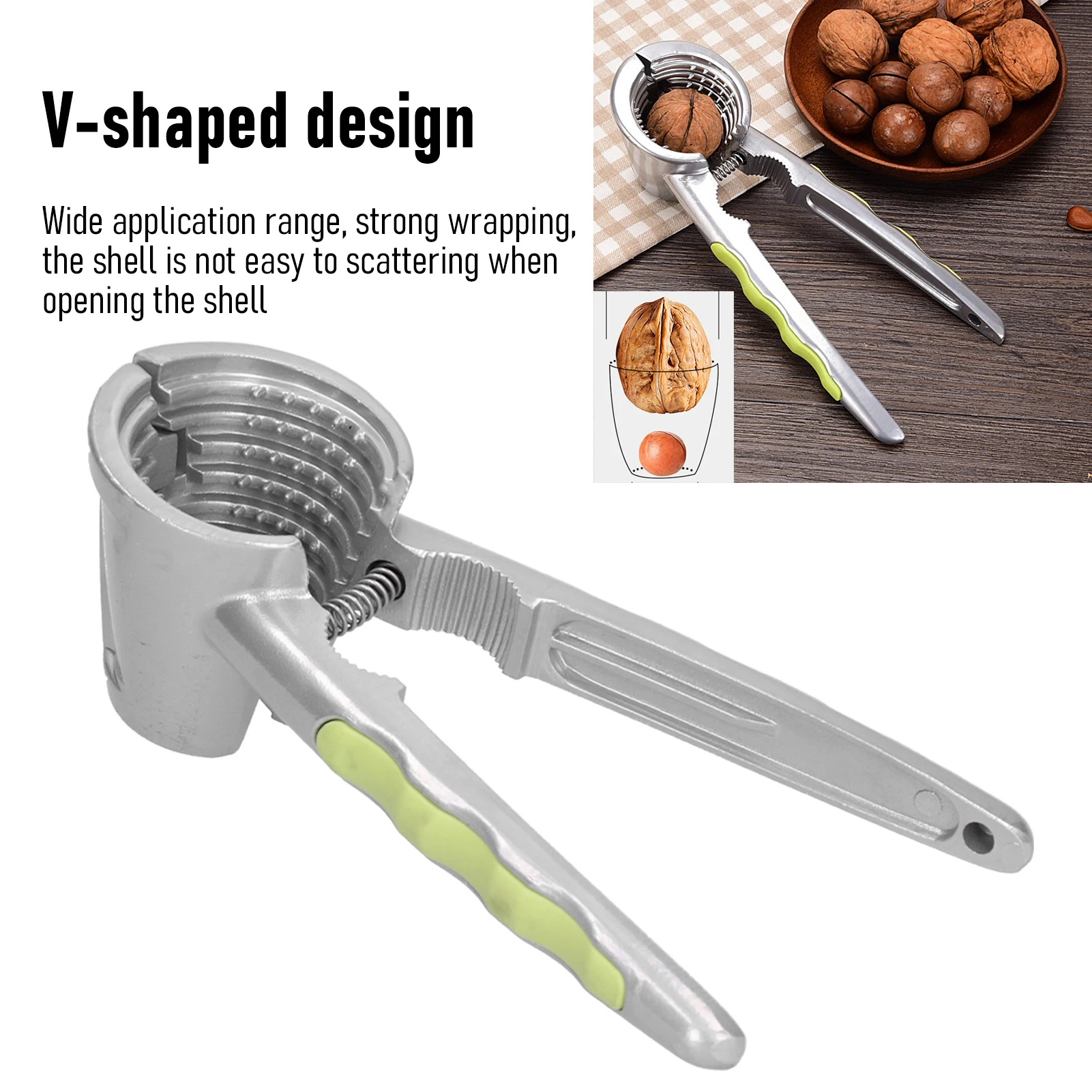 

1PC Multifunctional Nut Opener Walnut Cracker with Needle Plier Style Kitchen Gadget for Walnuts Hazelnuts Almonds Shelling