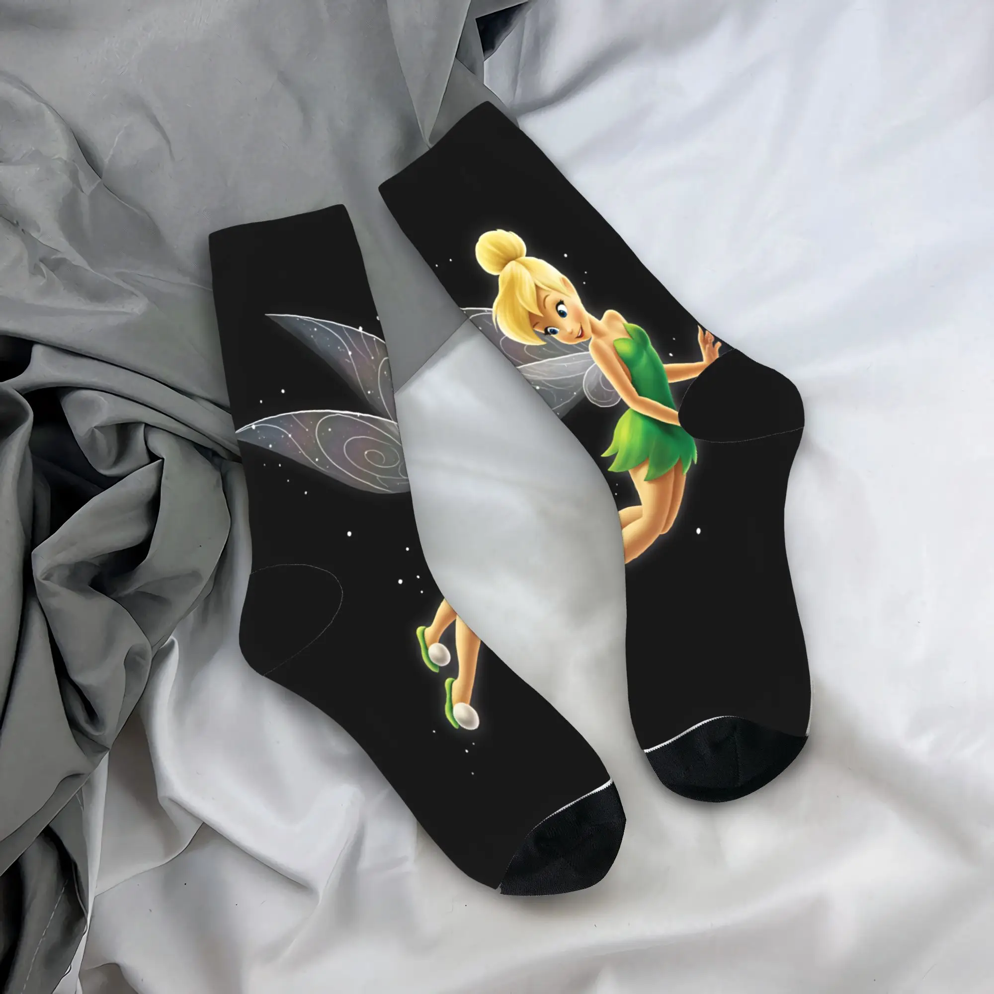 Tinker Anime Bells Stockings Men  Socks Comfortable Harajuku Socks Autumn Skateboard Non Slip Graphic Socks Gift