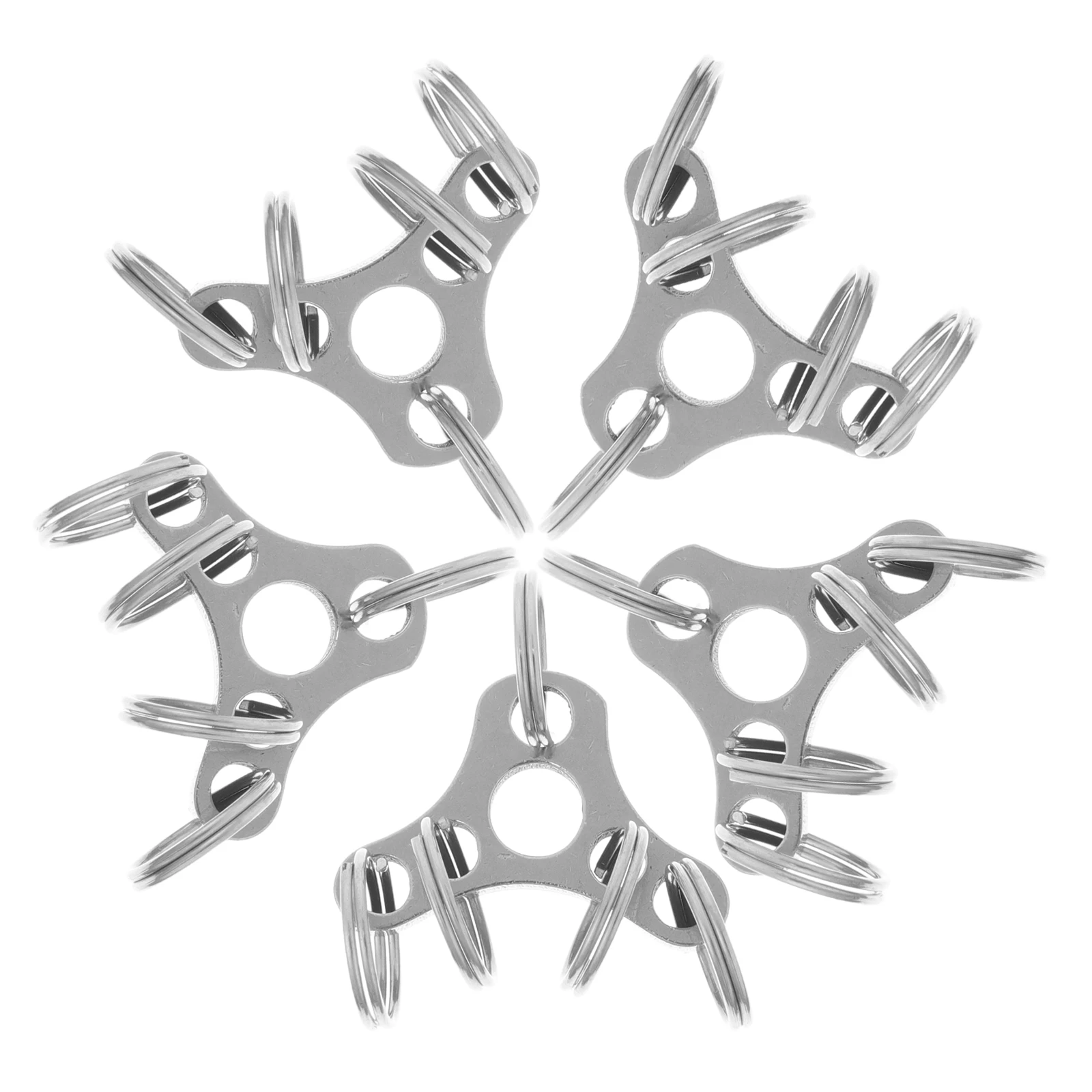 

5pcs Stainless Steel Keychain Carabiner Clip Ring Organizer Storage Tool for Outdoor Camping Hiking Durable Quick Release