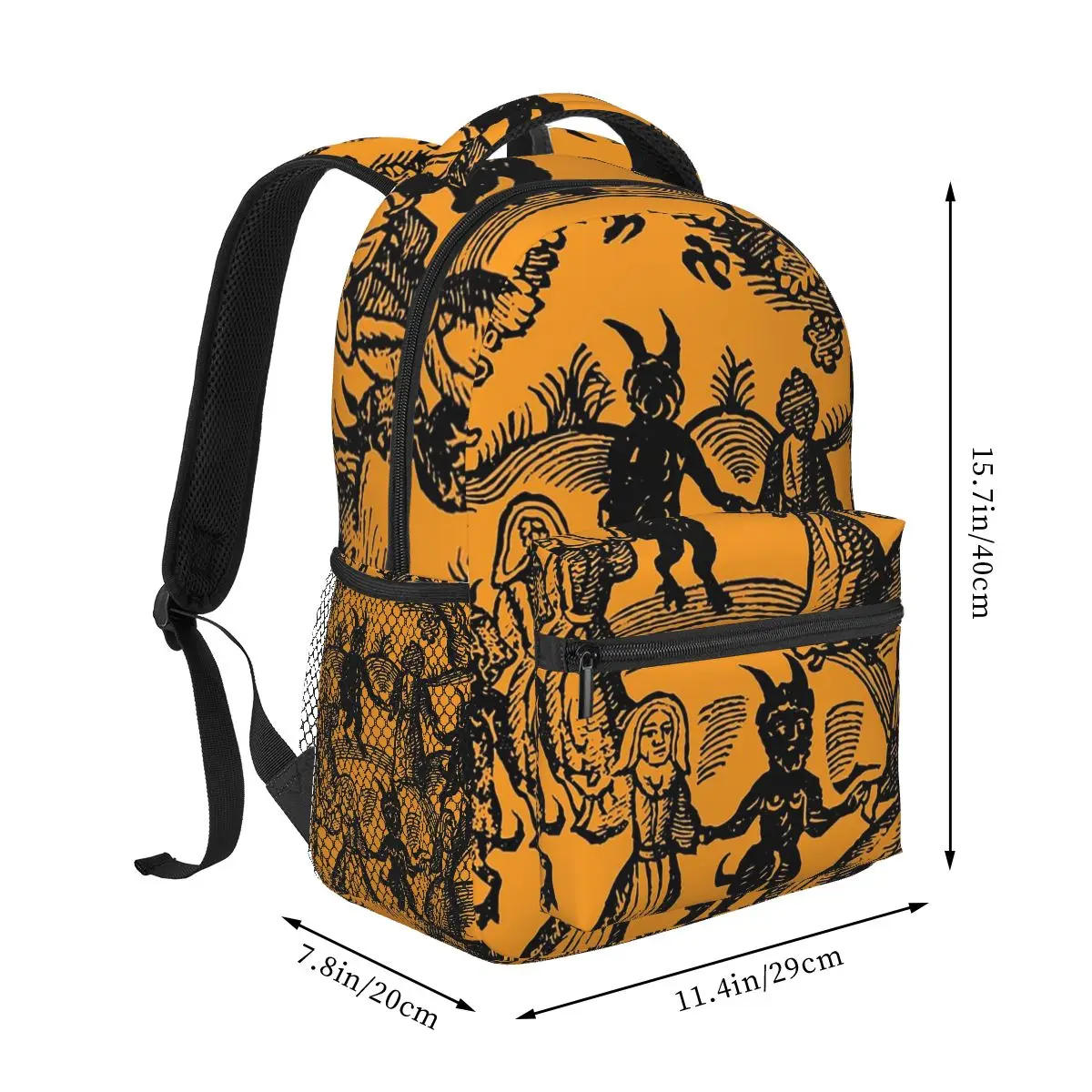 Mochilas de baile con el diablo para niños y niñas, mochilas escolares de dibujos animados para ordenador portátil, bolso de hombro de gran capacidad