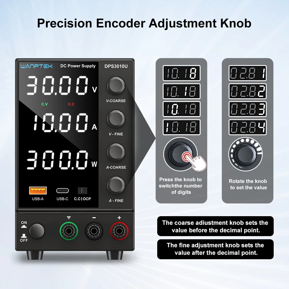 DPS305U ثلاثة نافذة أربعة موقف عرض عالية الدقة التبديل تيار مستمر امدادات الطاقة 30 فولت/5a منضدة إمدادات الطاقة شحن البطارية