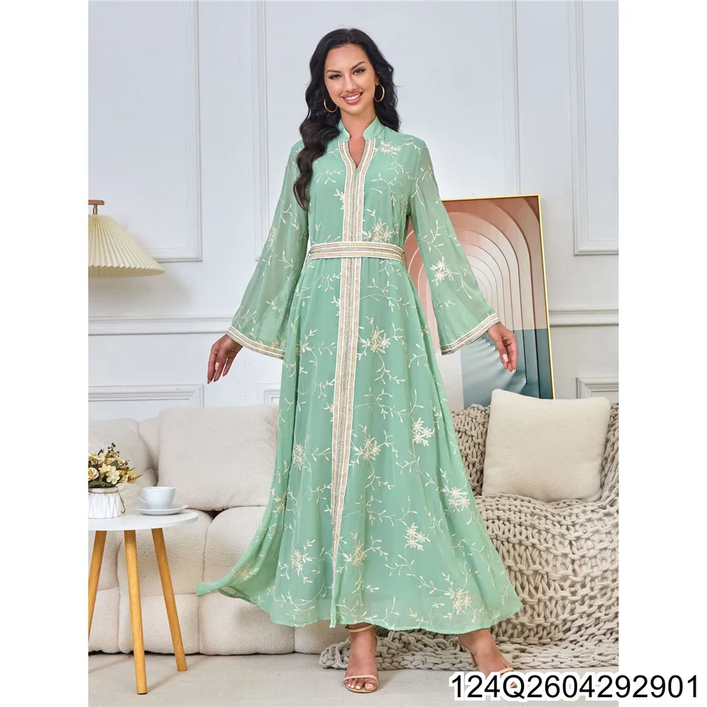 2026 Long dress evening gown dress printed embossed diamond and embroidered craftsmanship series women's clothing 124Q26042929