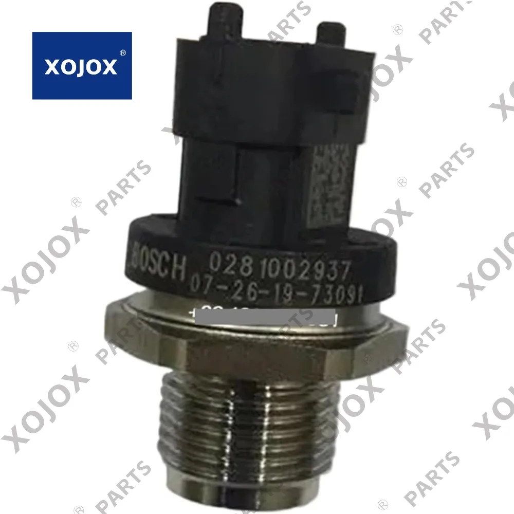 

XOJOX Fuel Rail Sensor R917C11189 Oil Pressure Sensor 0281002937 Excavator EC210B 20973777, Black