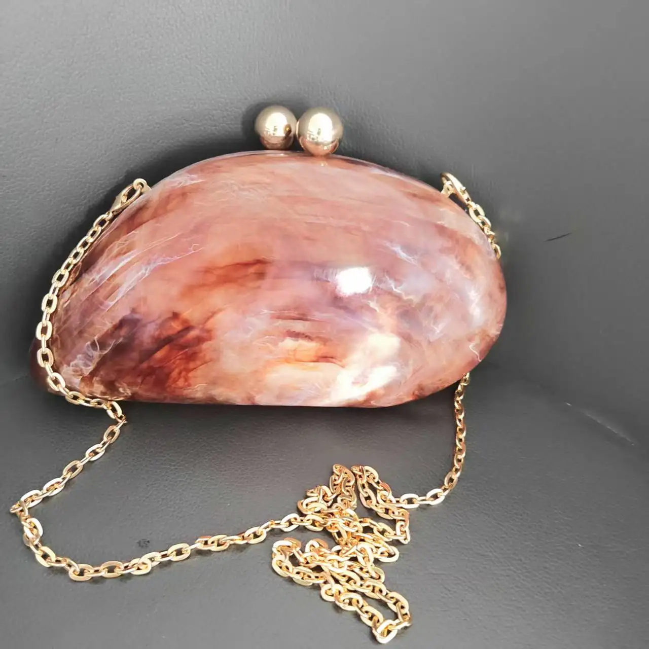 2025 الربيع الصيف الرخام طباعة الاكريليك مخلب محفظة حقيبة مساء حقيبة الزفاف