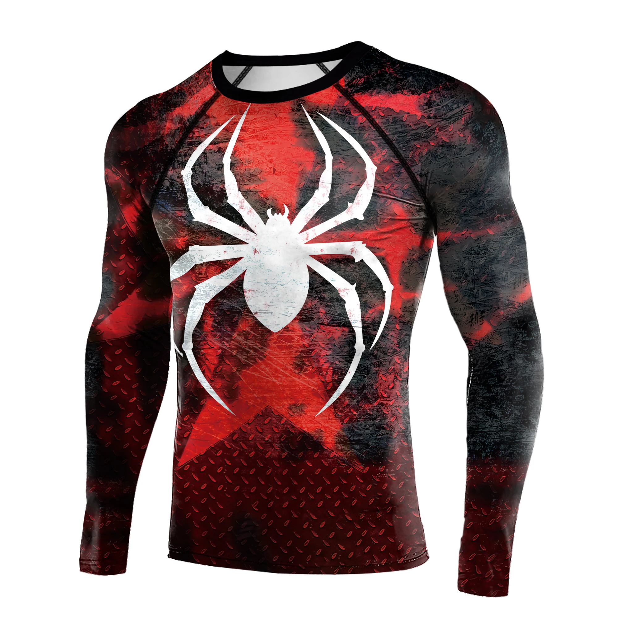 Miniso Cosplay Film Spider Kostuums Heren Shirts 3d Print Superheld Lange Mouw Fitness Workout Snel Droog Compressie T-Shirts Tops