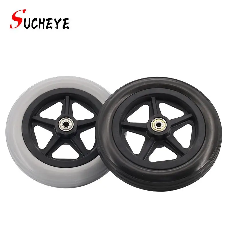 Durable 6/7/8/10Inch Shopping Cart Wheels Anti Slip Replacement Travelling Trolley Caster Wear-resistant Solid Tire Wheel