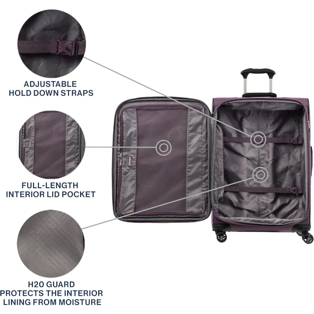 veelkleurige handbagage aan de harde zijde met TSA-slot en dubbele spinnerwielen, 22x14x9 inch, goedgekeurd door luchtvaartmaatschappijen