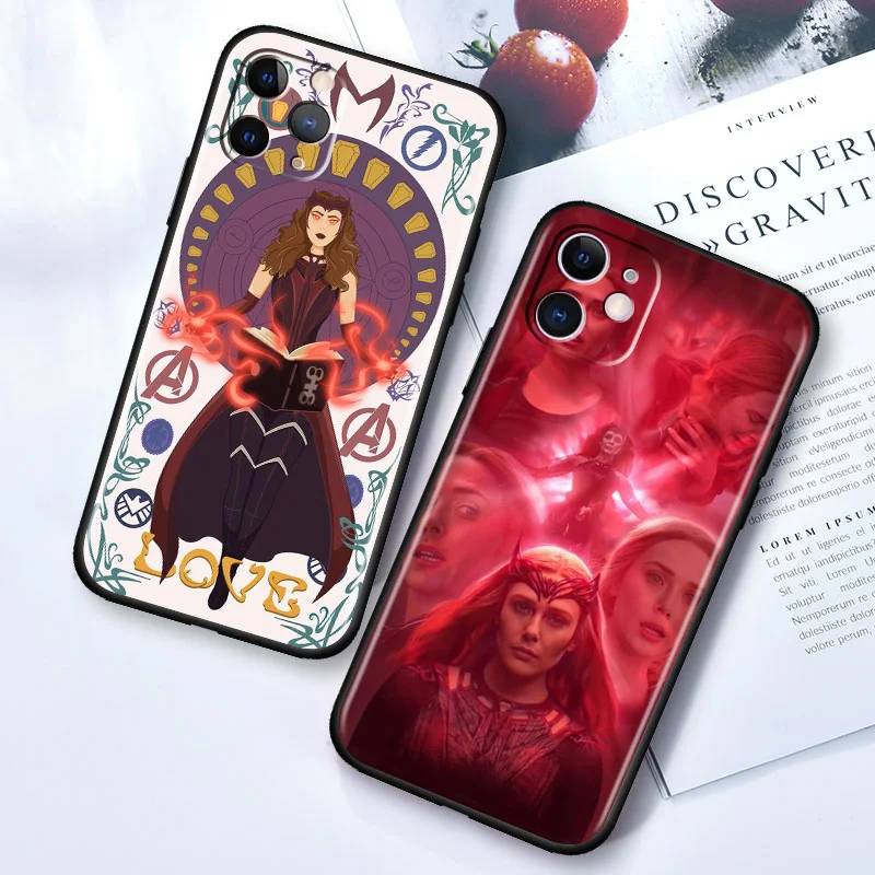 Marvel Wanda Django Maximoff Phone Case For Apple iPhone 14 13 12 11 XS XR X 8 7 6 6S 5 5S SE Pro Max Plus mini Black Cover