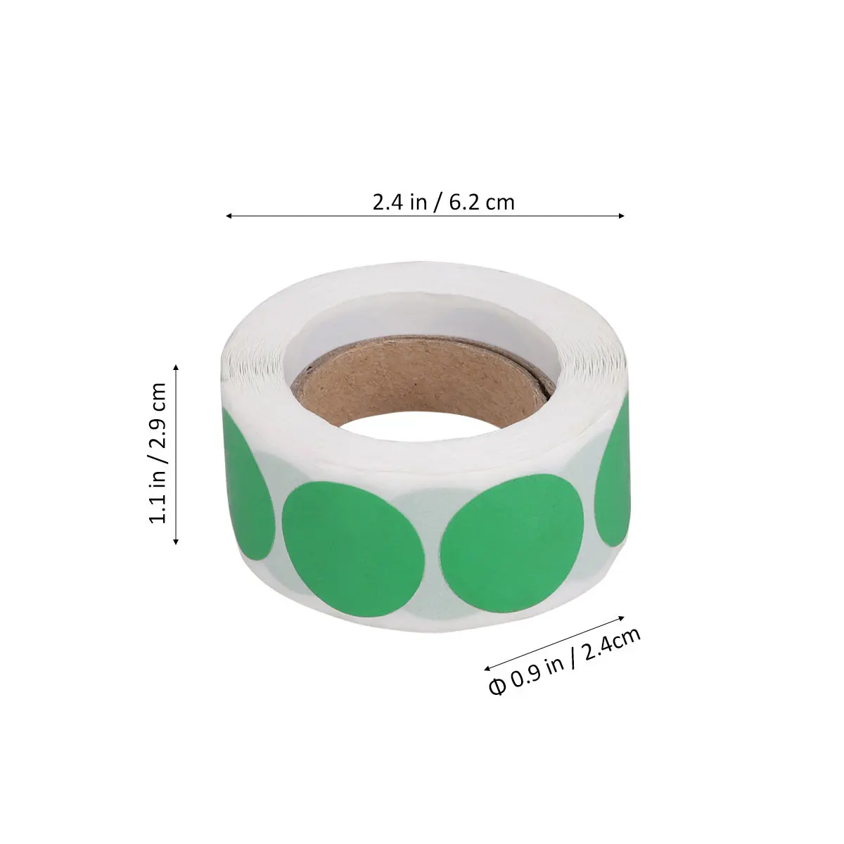 500Pcs Round Scrapable Adhesive Stickers Permanent Stick on Boxes Paper Bottles Plastic Wood School Kitchen Yard Sale Gift Tags