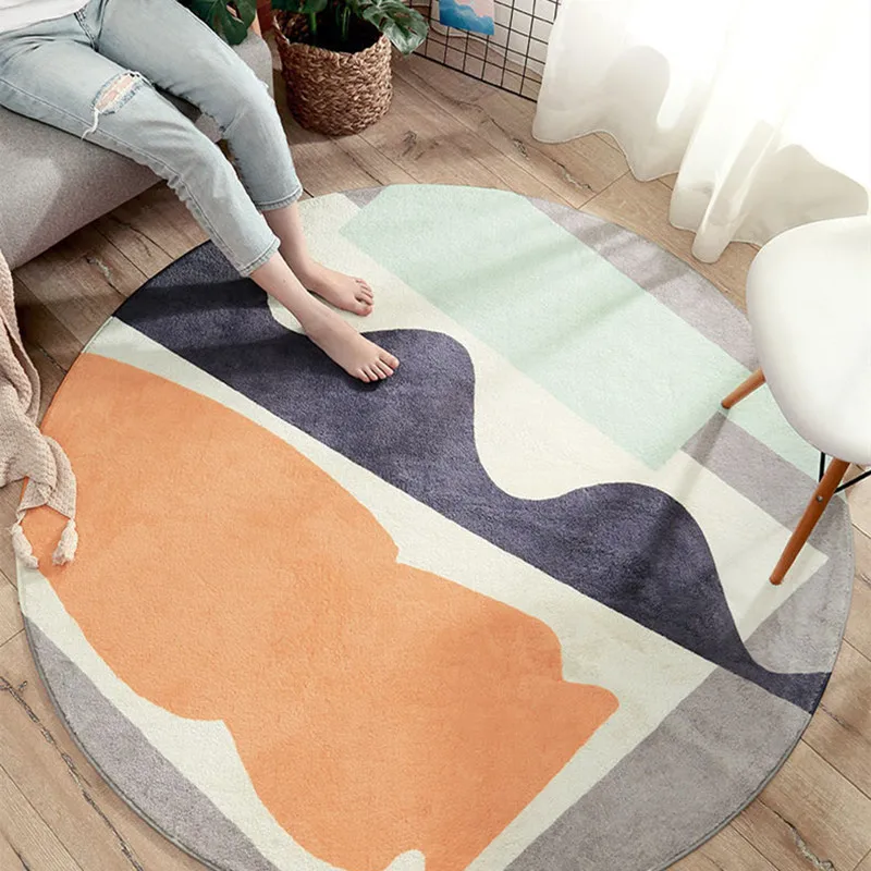 Living-room Carpet Computer Chair Cushion Modern Lamb Velvet Polyester  Home Sofa Non-slip Breathable Mat Machine Washable Rug