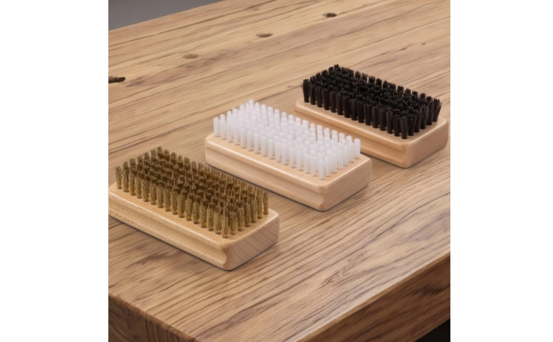 3 Pieces Ski Board Waxing Brush Mixed-Bristle Ski Brush with Brass Bristles Sports Equipment Wooden Versatile for Skiers