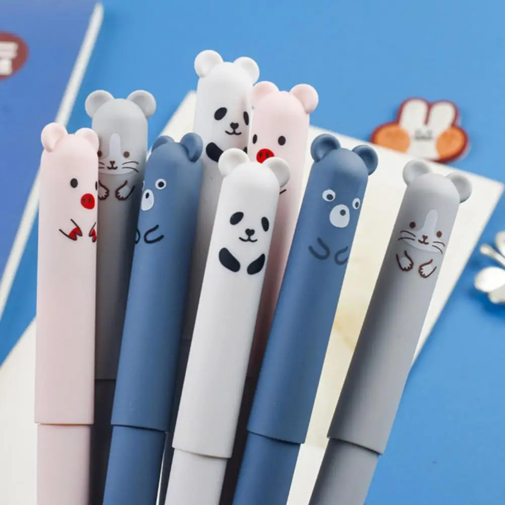 

Cartoon Office Accessories Blue Press Pen 0.5mm Washable Handle Student Pen Erasable Pen Neutral Erasable Gel Pens For Adult Kid