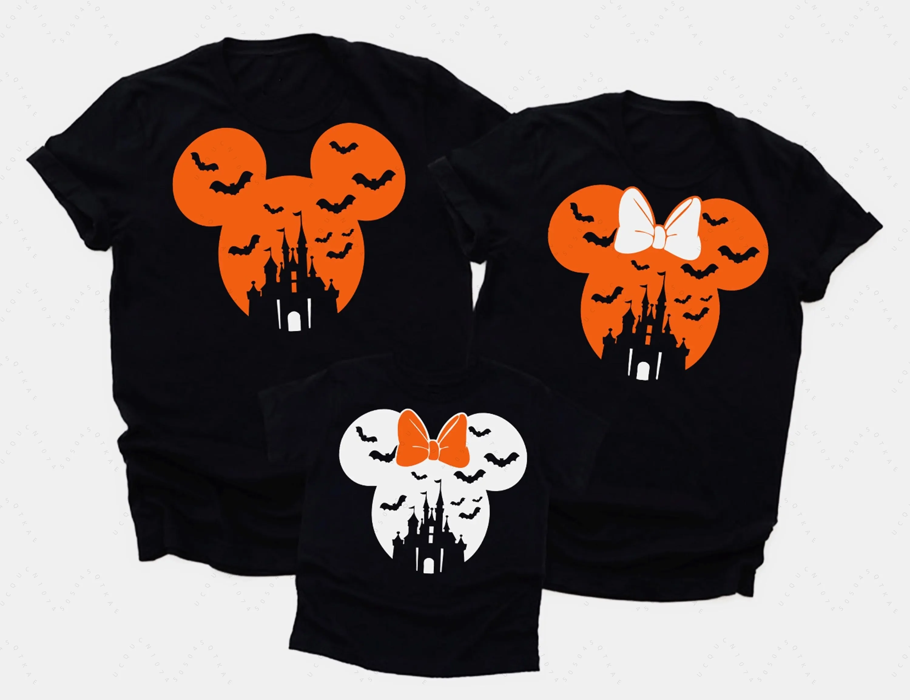 

Disney Halloween Top Halloween Matching Travel T-Shirt Disney Park 2d T-Shirt Family Parent Child T-Shirt Summer Autumn Edition