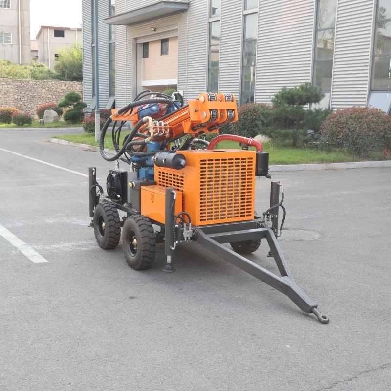 Customized Field Ready Wheeled Rotary Drill 200M Quick Relocate Accurate Depth Adept Deep Water Well Drilling Rig Machine