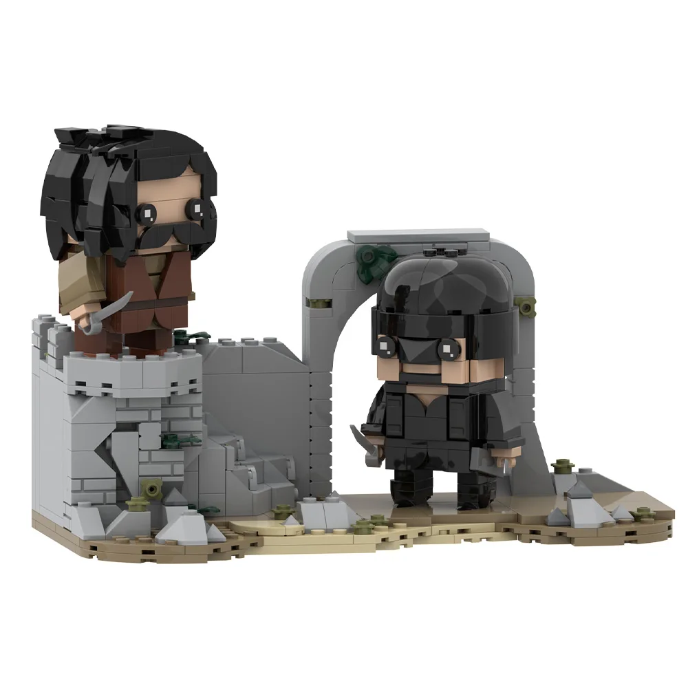 MOC The Princess Bride Westley Fights Inigo Building Blocks Model Westley Fights Inigo Figure Bricks DIY Assembly Toys Kids Gift
