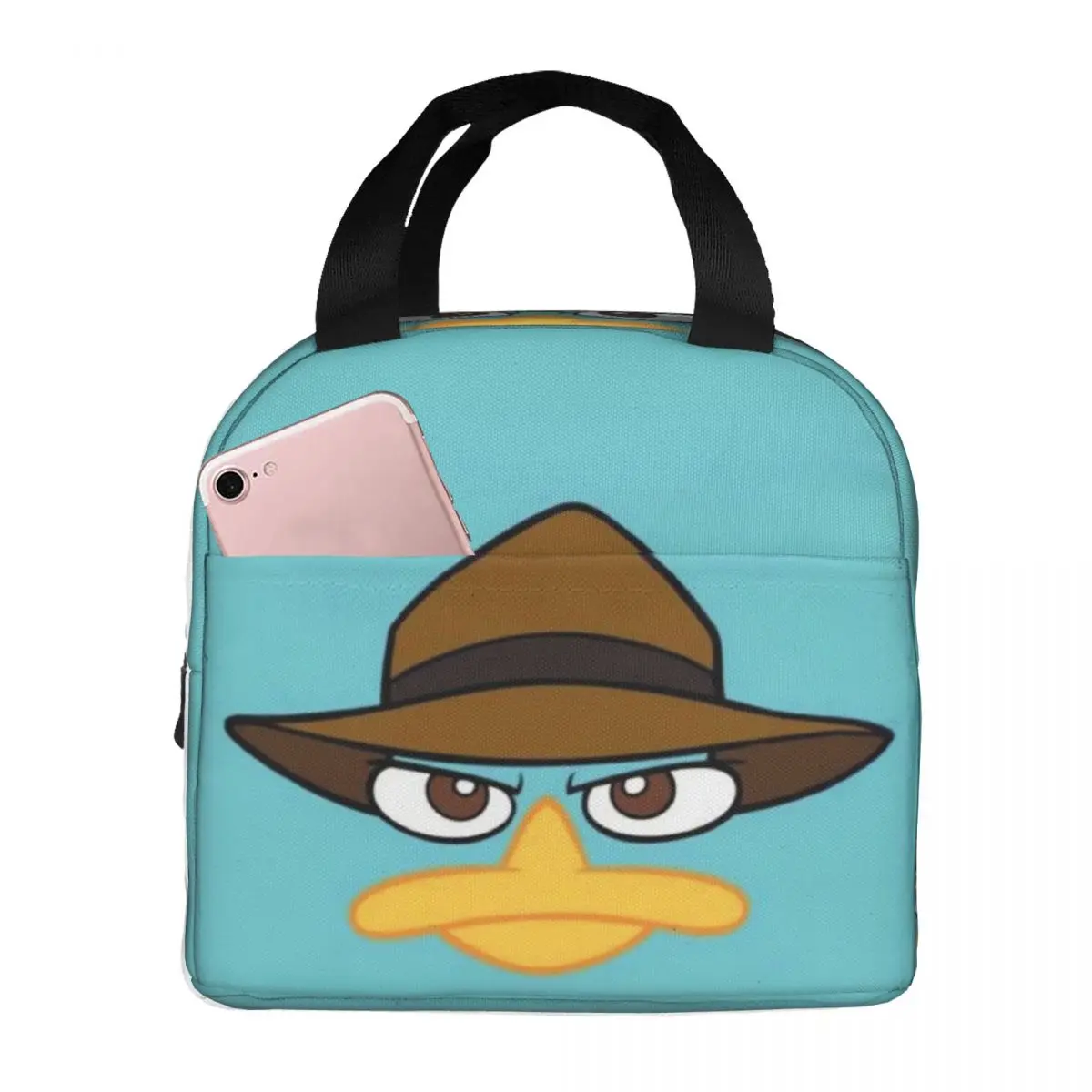 Perry The Platypus Lunch Bags Insulated Bento Box Portable Lunch Tote Leakproof Picnic Bags for Woman Children School