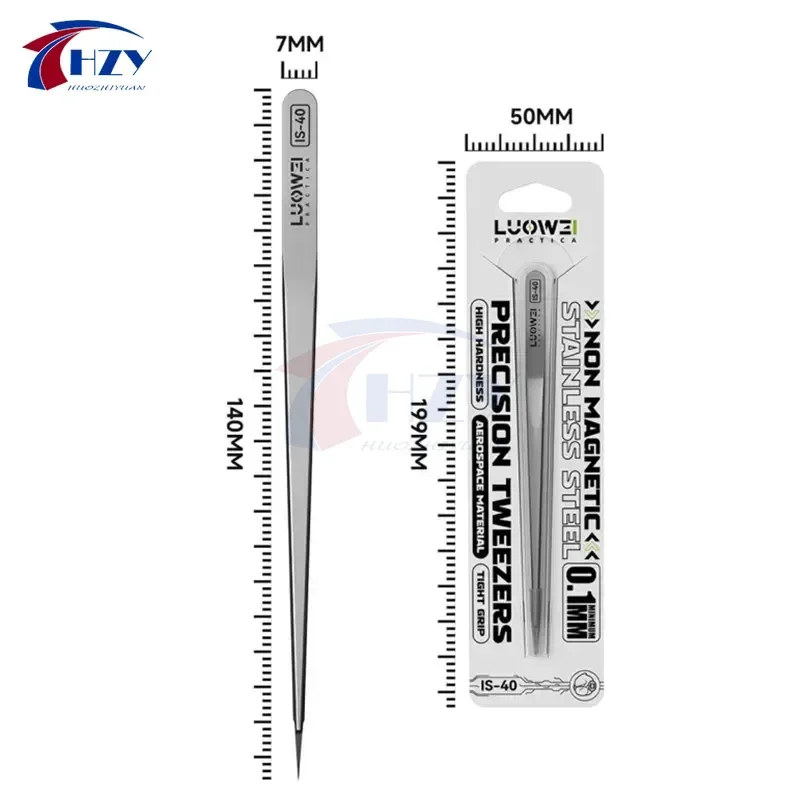 

LUOWEI IS-40 Precision Tweezers Maintenance Elongated Ultra-fine Tip Design for iphone Android Phone Repair Tool