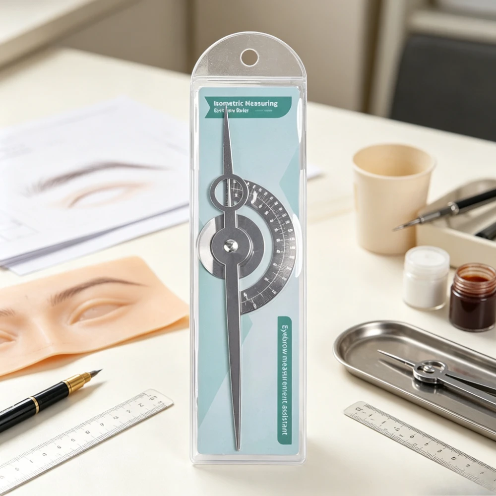 Microblading Balance Positioning Equidistant Stainless Steel Eyebrow Mapping Compass Golden Ratio Ruler Measurement Shaping 1pcs