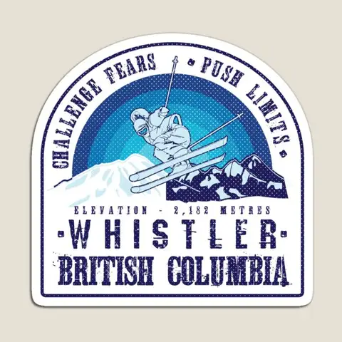 스키 휘슬러 브리티시 컬럼비아 자석 홀더 귀여운 어린이 홈 아기 어린이 재미 있은 냉장고 주최자 다채로운 자기 장난감