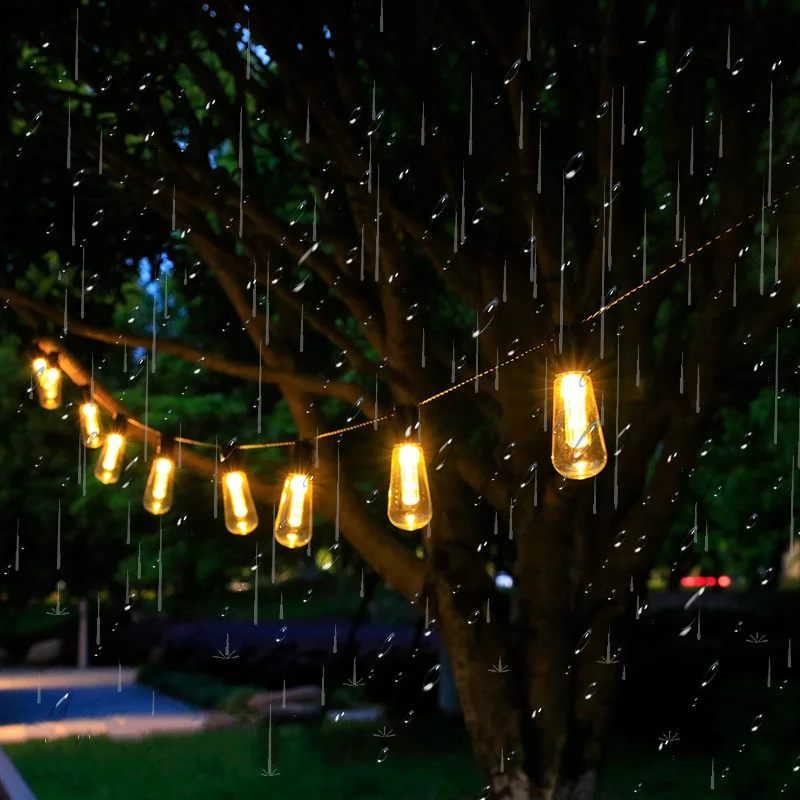 ไฟสตริงพลังงานแสงอาทิตย์กลางแจ้งกันน้ํา LED กลางแจ้ง Garland เชื่อมต่อ LED CHAIN Lighting Patio Decor