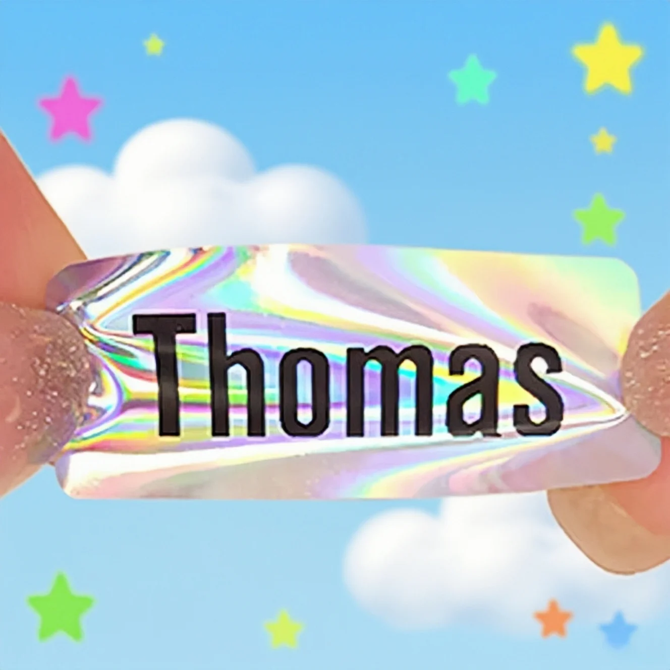 

Customized Laser Color Pattern Waterproof Label Stickers Personalized Name Stickers for Books Cups Documents - Unique Customizat