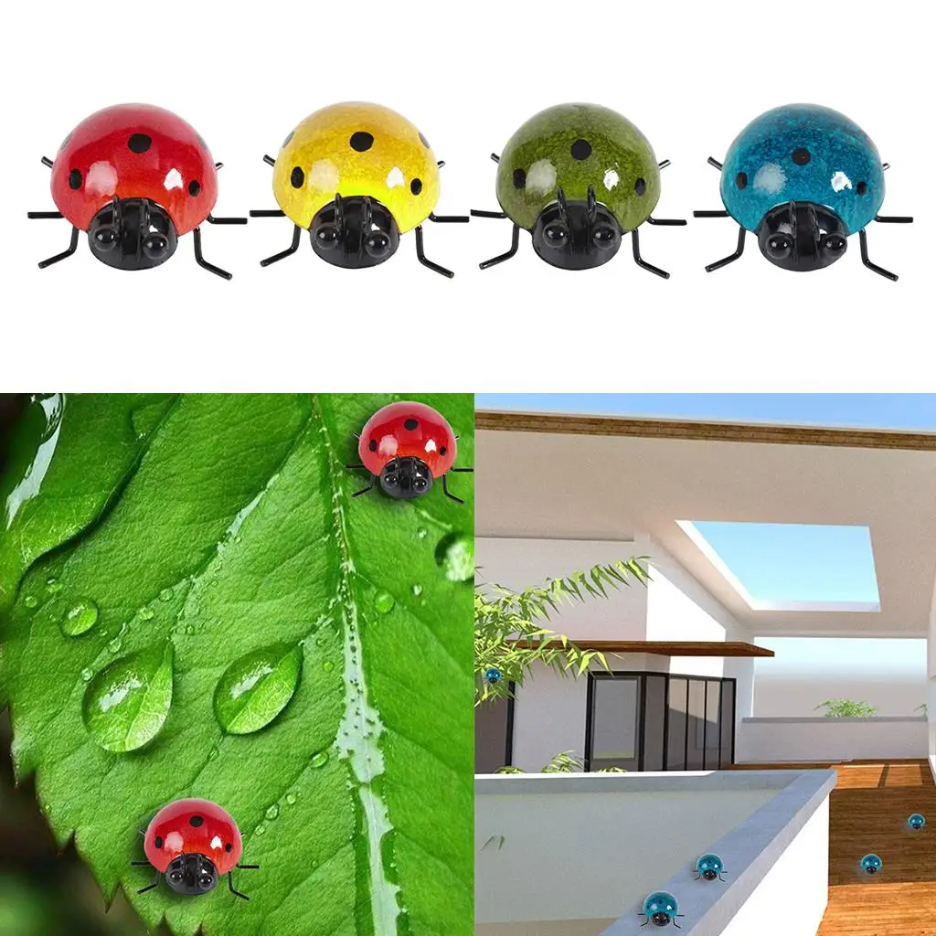 

Iron Ladybird Wall Tree Fence Hanging Outdoor Garden Yard Home Decor Art Craft