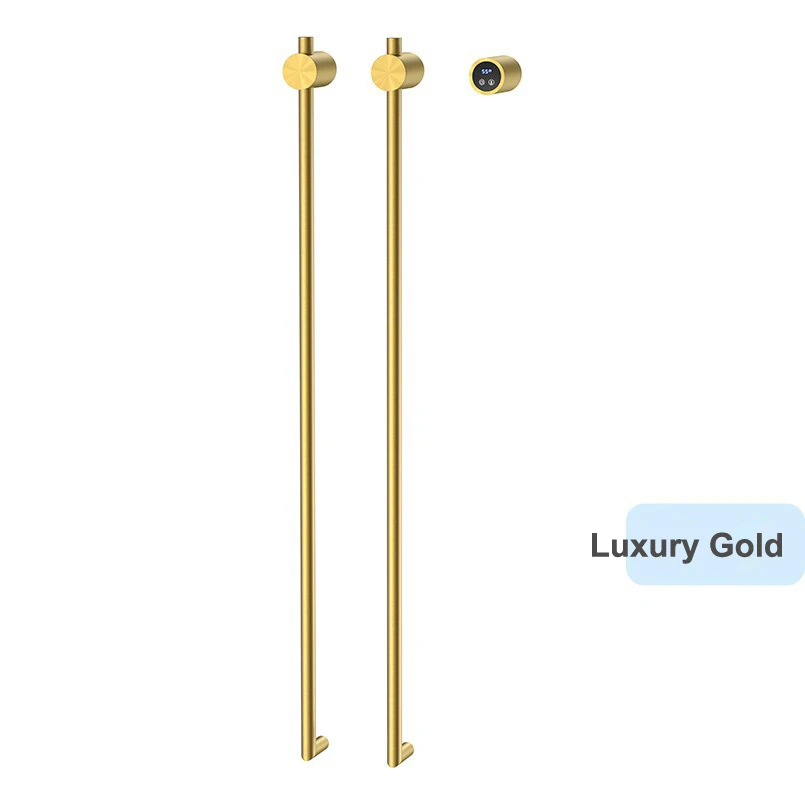 2024 New Arrival Vertical Style Intelligent Bathroom Heated Towel Warmer Rack Luxury Gold Electric Towel Drying Rack 110V/220V