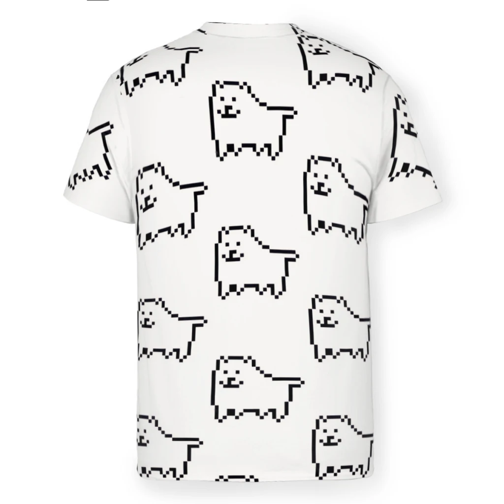 Undertale Polyester TShirt for Men Annoying Dog Basic Leisure Thin T Shirt Novelty Trendy