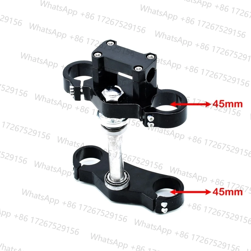 22mm 45/45 205L Aluminum Handlebar triple Tree Steering clamp Bar Riser for Front Fork 22mm handlebar dirt pit bike Universal
