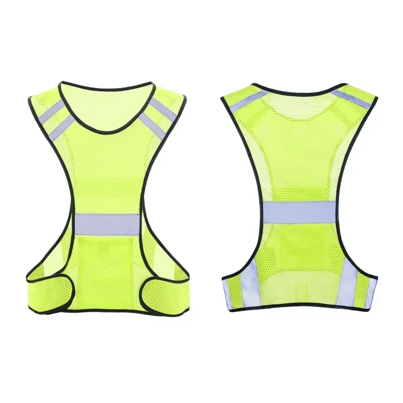 1 Set Unisex Adjustable Reflective Vests Safety Cycling Vest Belt Traffic High Visibility Night Running Reflective Vest