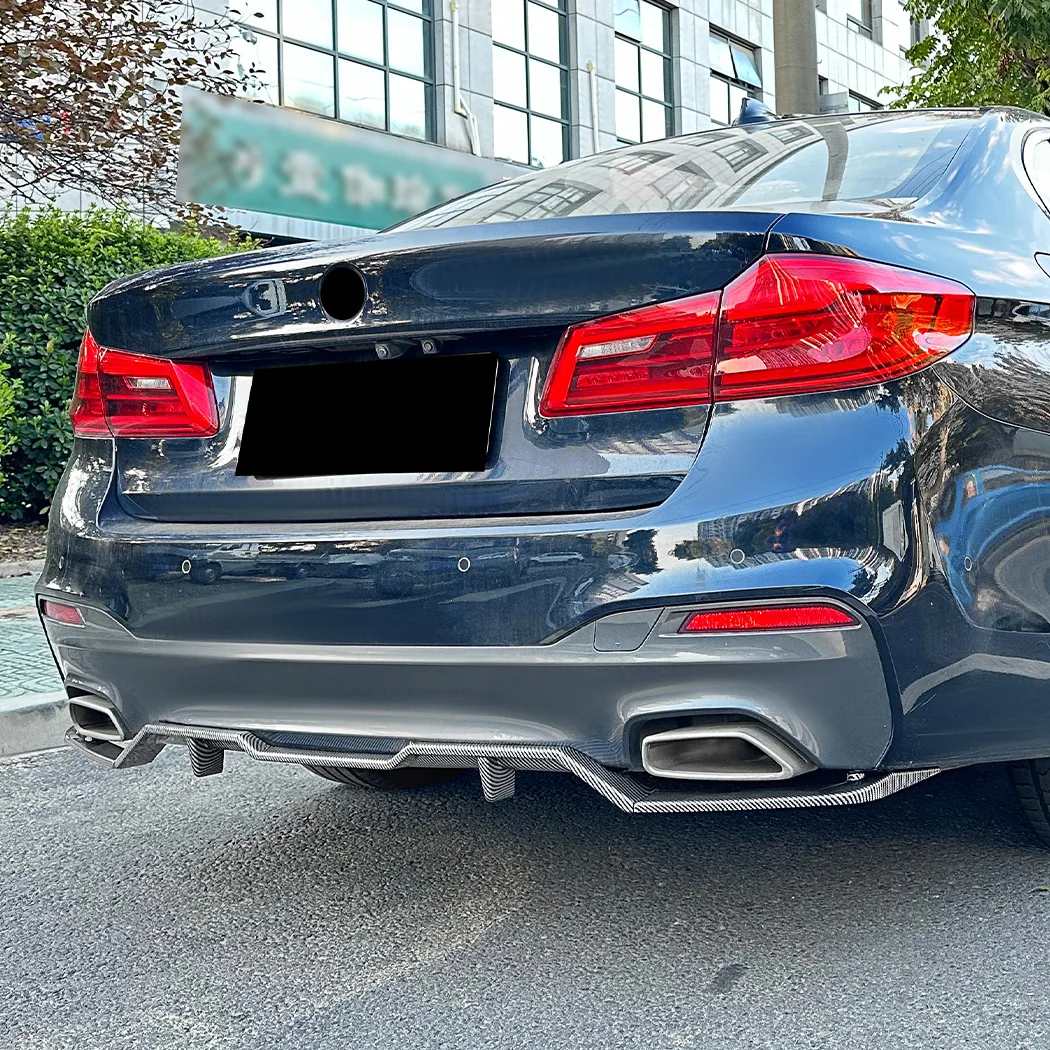 

For BMW 5 Series G30 Pre-facelift M Sport 2018-2020 MP Rear Diffuser Lip Spoiler Kit Gloss Black
