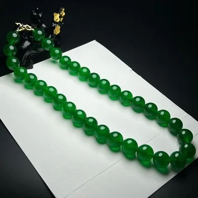 AAA Real Natural Ice Green Myanmar Beads Jade jadeite Necklaces & Pendants