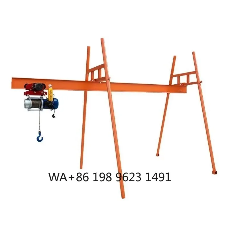 

Compact Portable Roof Mounted Building Crane Electric Hoist Mini Construction Lifting Handling Equipment