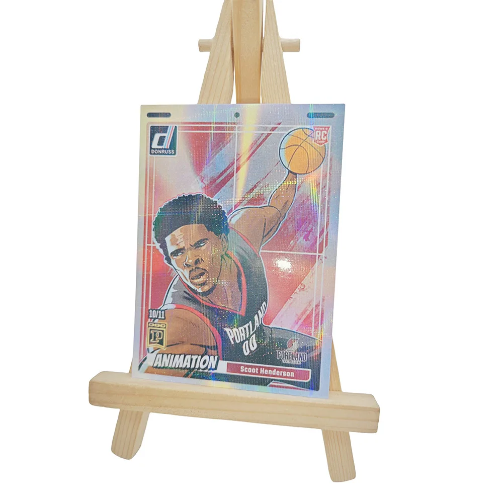 Tarjeta de estrella Panini DIY Wembanyama Thompson Doncic James Cruz refractiva láser Color brillo textura tarjeta de colección regalos de vacaciones