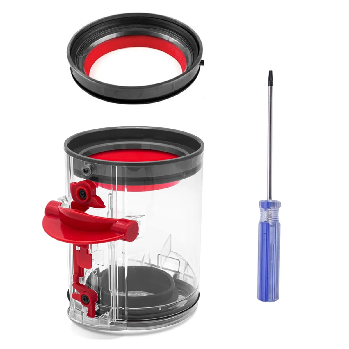 

A58E-For Dyson V10 Slim V12 Digital Slim Dust Bin Bucket and Top Fixed Sealing Ring Vacuum Cleaner Replacement Parts