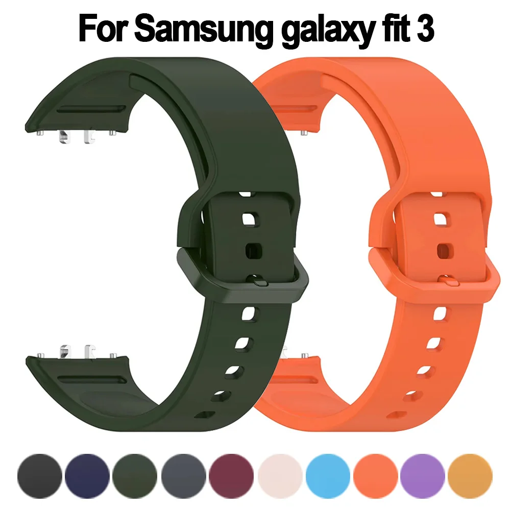 

Silicone Band for Samsung Galaxy Fit 3 Strap Smartwatch Rubber Bracelet Correa Sport Band Samsung Galaxy Fit3 Band Accessories