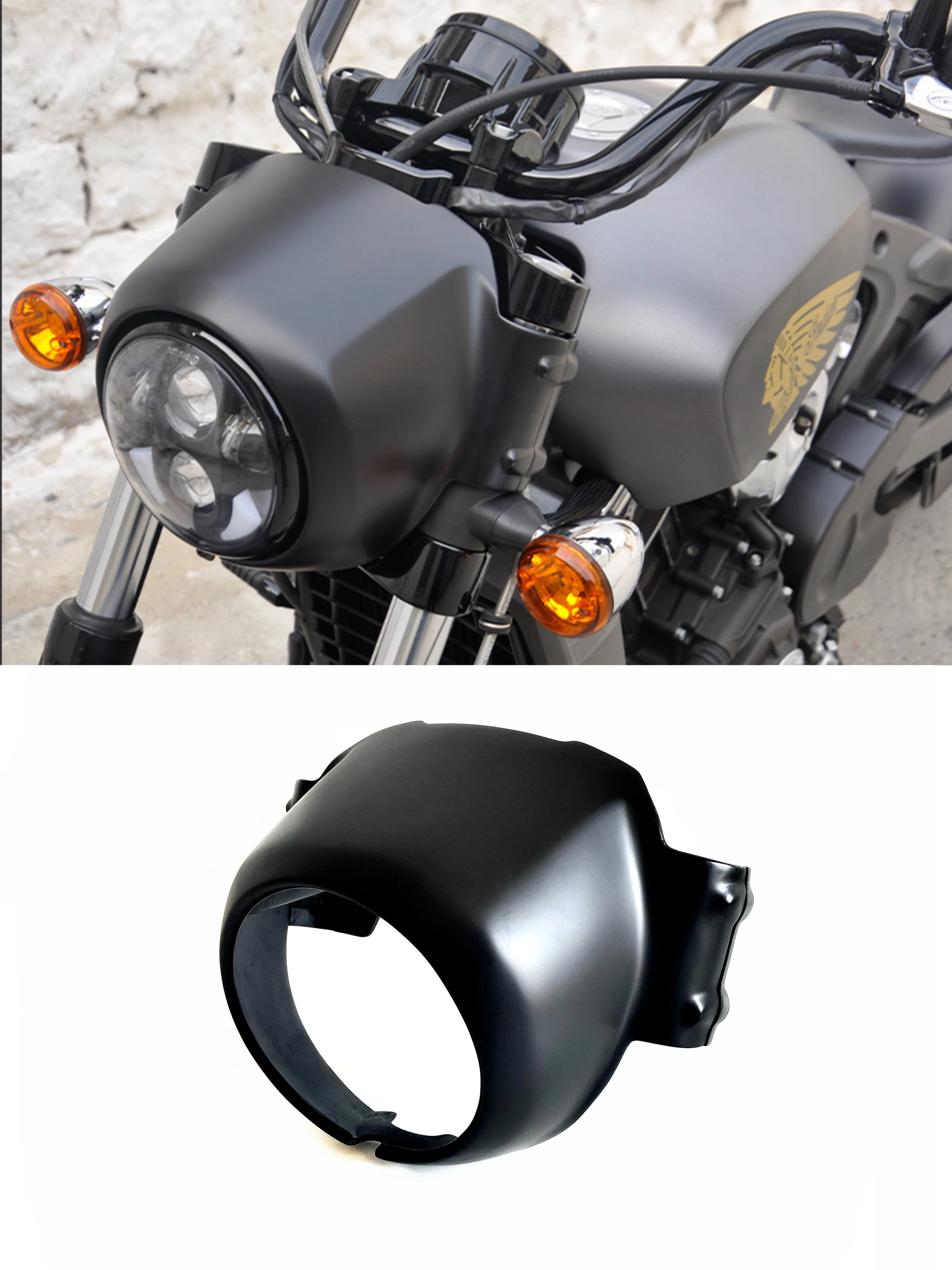 

Motorcycle Headlight Bezel Upper Fairing Fit For Indian Scout 2015-2022 MOTO Accessories