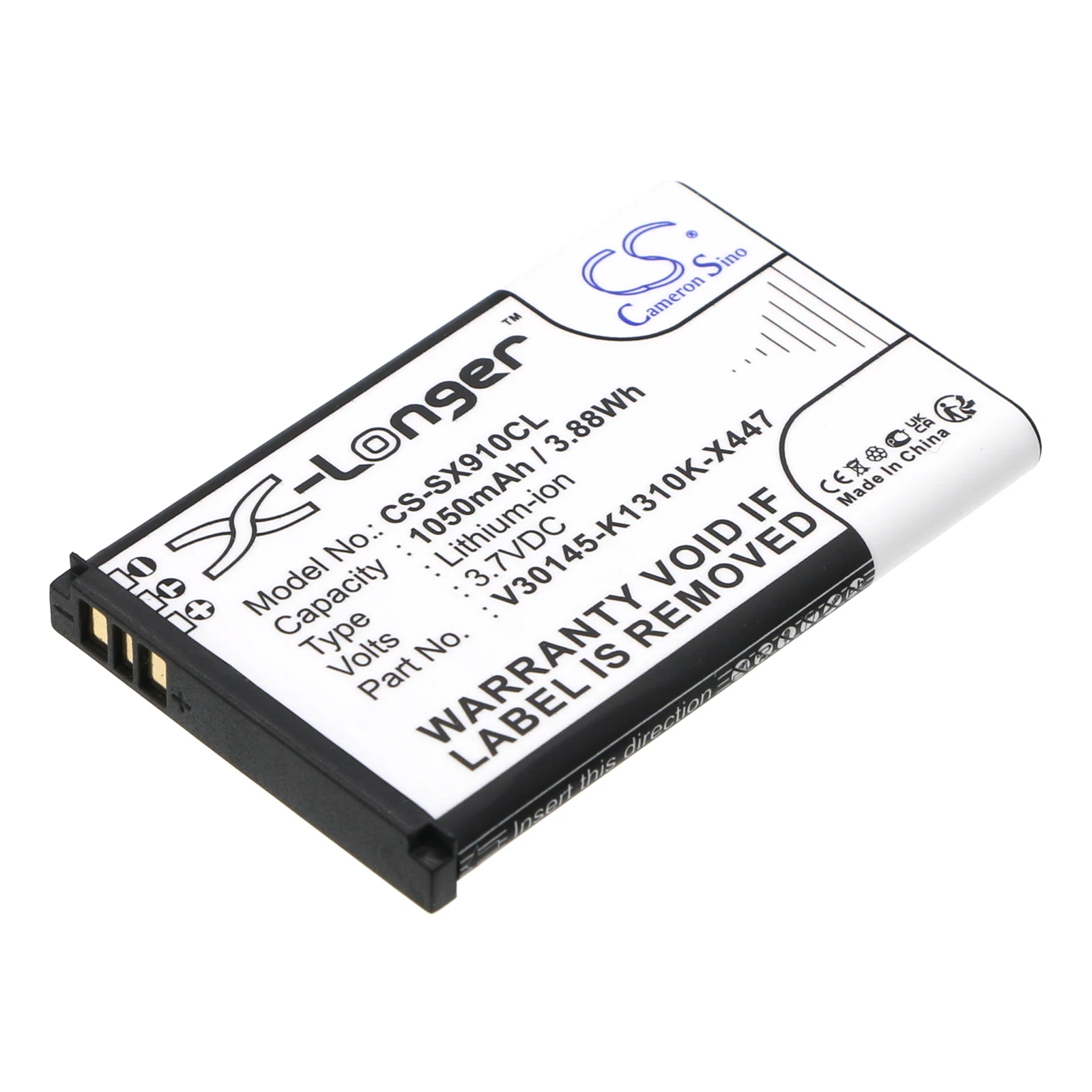 

Li-ion Cordless Phone Battery for Siemens, 3.7V, 1050mAh, Compatible Models: Gigaset SL910, Gigaset SL910A, Gigaset SL910H