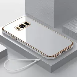 For Samsung Galaxy S8 Case Luxury Square Plating Galaxy S8 Plus Phone Case ShockProof Silicone Back Cover Fundas