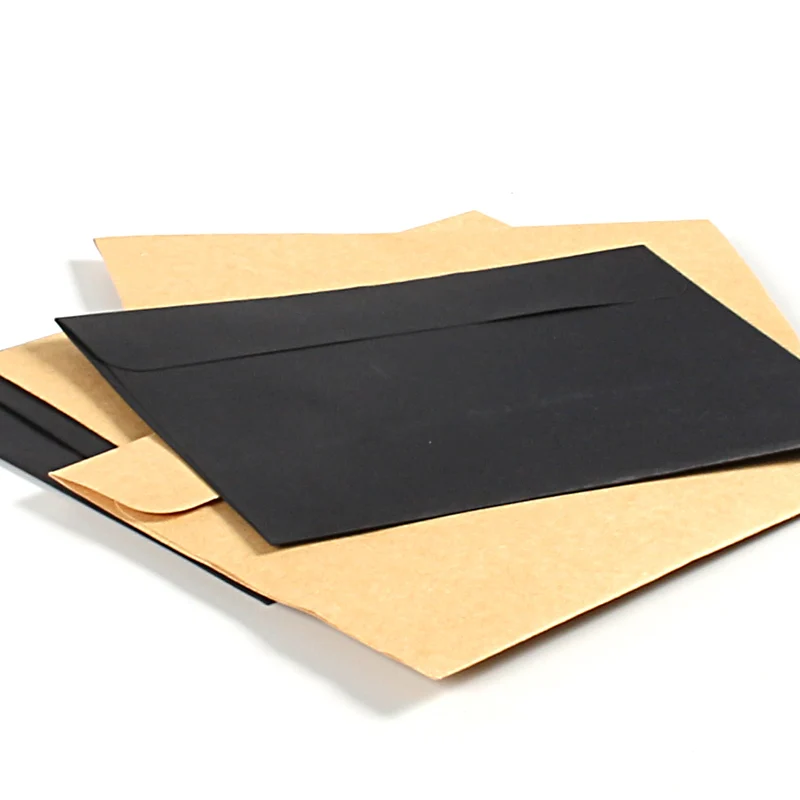 20 pcs/lot Black White Red Kraft Paper Envelopes Vintage European Style Envelope For Business Card Invitation