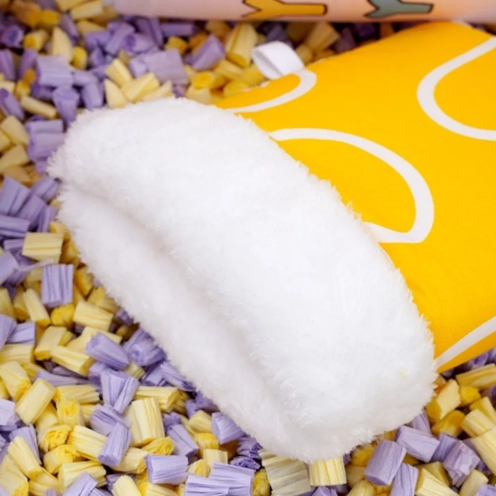 Cute Soft Plush Hamster Plush Tunnel Thickened Cartoon Pattern Guinea Pig Hideout Fluffy Cozy Hanging Tunnel Nest Playing