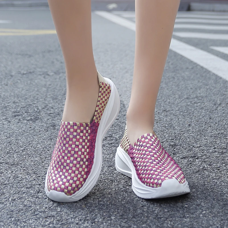 أحذية نسائية منسوجة، أحذية لوف - مراجعة Loafer Flat Women وسعره