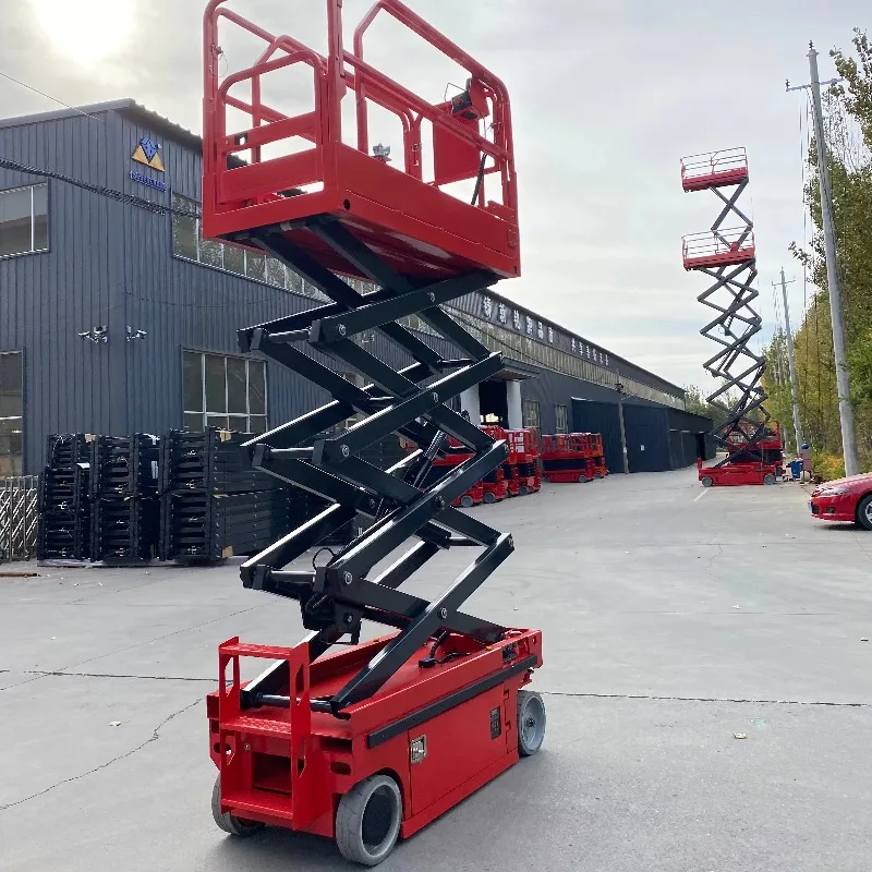 Durable 20m 500kg Self Propelled Steel Scissor Lift Electric Aerial Work Platform for Warehouse Picking High Altitude Work