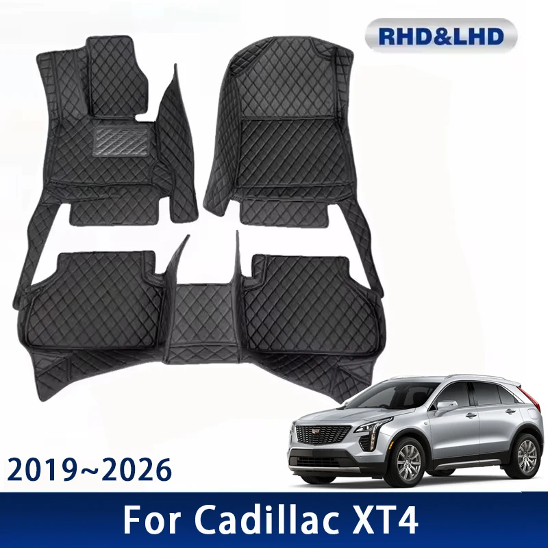 

Car Floor Mats For Cadillac XT4 2019 2020 2021 2022 2023 2024 2025 2026 5seats Custom Auto Foot Pads Carpet Interior Accessories